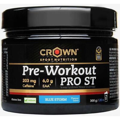 Crown Sport Nutrition Pre Workout PRO ST 300g - Tormenta Azul - Fuerza y Resistencia Crown Sport Nutrition Pre Workout PRO ST 300g - Tormenta Azul - Fuerza y Resistencia