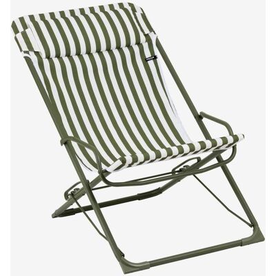 Silla plegable Lafuma Mobilier Transaswing Rayure verde hierba Silla plegable Lafuma Mobilier Transaswing Rayure verde hierba