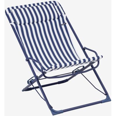 Silla plegable Lafuma Mobilier Transaswing Rayure azul capri Silla plegable Lafuma Mobilier Transaswing Rayure azul capri