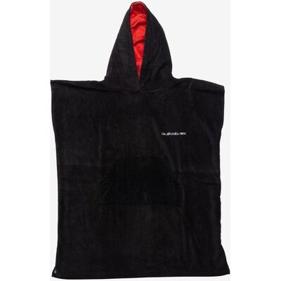 Poncho Quiksilver Beach negro puro rojo niño Poncho Quiksilver Beach negro puro rojo niño