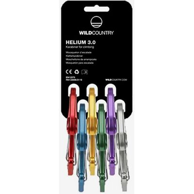 Wild Country Helium 3.0 Rack 6 Pack - Mosquetones de Escalada Multicolor Wild Country Helium 3.0 Rack 6 Pack - Mosquetones de Escalada Multicolor