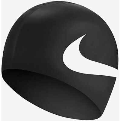 Gorro de natación Nike Swim Big Swoosh Silicone negro blanco Gorro de natación Nike Swim Big Swoosh Silicone negro blanco
