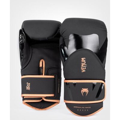 Guantes Venum Challenger 4.0 negro puro dorado - 12 Guantes Venum Challenger 4.0 negro puro dorado - 12