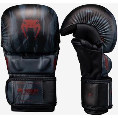 Guantes Venum Demon Sparring gris oscuro negro rojo - L-XL Guantes Venum Demon Sparring gris oscuro negro rojo - L-XL