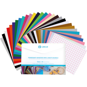 LOKLIK LOK JST0785 - Película de vinilo, permanente, A4, 29 colores, set LOKLIK LOK JST0785 - Película de vinilo, permanente, A4, 29 colores, set