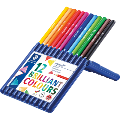 STAEDTLER 157S12 - Lápiz de colores, 3 mm, ergosoft, 12 colores, caja STAEDTLER 157S12 - Lápiz de colores, 3 mm, ergosoft, 12 colores, caja