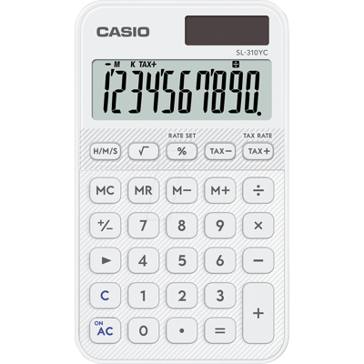 CASIO SL310YC-WE - Calculadora, solar, blanco CASIO SL310YC-WE - Calculadora, solar, blanco