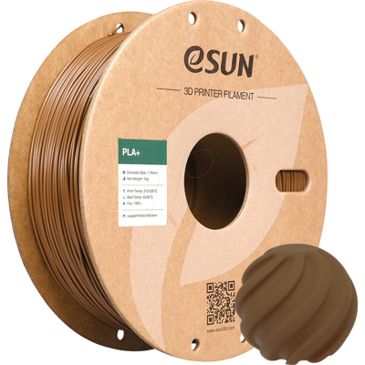 Filamento 3D eSUN Marrón PLA+ 1.75mm 1kg - Filamento para Impresora 3D Filamento 3D eSUN Marrón PLA+ 1.75mm 1kg - Filamento para Impresora 3D