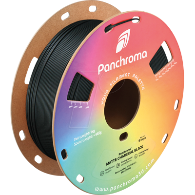 POLYMAKER CA4015 - Filamento, Panchroma PLA, Carbón Negro mate, 1,75 mm, 1 k POLYMAKER CA4015 - Filamento, Panchroma PLA, Carbón Negro mate, 1,75 mm, 1 k