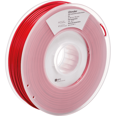 Filamento ABS Rojo de Ultimaker - Material para impresión 3D - 750g Filamento ABS Rojo de Ultimaker - Material para impresión 3D - 750g