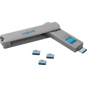 LOGILINK AU0052 - Bloqueo de puerto USB-C (1 llave, 4 cerraduras) LOGILINK AU0052 - Bloqueo de puerto USB-C (1 llave, 4 cerraduras)