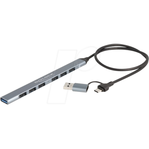 DELOCK 64273 - Concentrador USB delgado de 7 puertos con USB Type-C™ o USB Tipo DELOCK 64273 - Concentrador USB delgado de 7 puertos con USB Type-C™ o USB Tipo