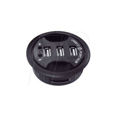 GOOBAY - INDESKHUB A60-SW - Negro - 3 puertos - USB hub GOOBAY - INDESKHUB A60-SW - Negro - 3 puertos - USB hub