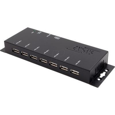 EXSYS EX-1177-2S - USB 480 Mb/s HUB metálico de 7 puertos, 15 kV ESD EXSYS EX-1177-2S - USB 480 Mb/s HUB metálico de 7 puertos, 15 kV ESD