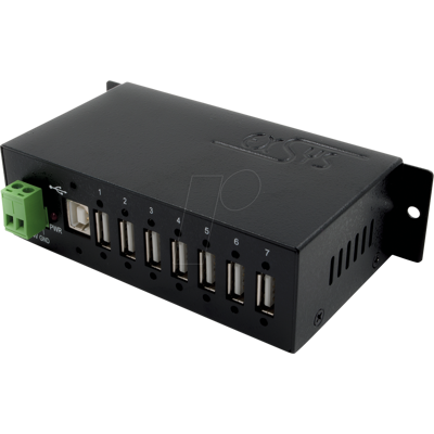 EXSYS EX1177HMVS - Concentrador industrial USB 2.0 de 7 puertos, 15 kV ESD, Din-Rai EXSYS EX1177HMVS - Concentrador industrial USB 2.0 de 7 puertos, 15 kV ESD, Din-Rai