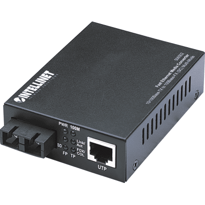INTELLINET INT 506502 - Convertidor de medios, Fast Ethernet, SC, multimodo INTELLINET INT 506502 - Convertidor de medios, Fast Ethernet, SC, multimodo