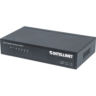 INTELLINET INT 530378 - Switch, 5 puertos, Gigabit Ethernet INTELLINET INT 530378 - Switch, 5 puertos, Gigabit Ethernet