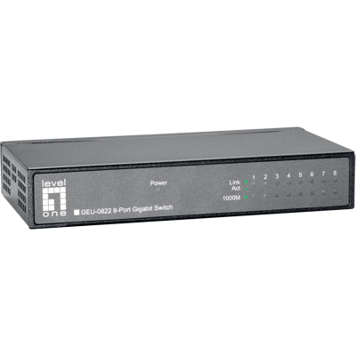 LEVELONE GEU0822 - Switch, 8 puertos, Gigabit Ethernet LEVELONE GEU0822 - Switch, 8 puertos, Gigabit Ethernet