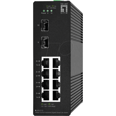 LEVELONE IGS2110 - Switch, 10 puertos, Gigabit Ethernet, SFP LEVELONE IGS2110 - Switch, 10 puertos, Gigabit Ethernet, SFP