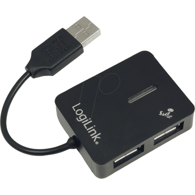 LOGILINK UA0139 - Hub USB 2.0 de 4 puertos, «Smile», negro LOGILINK UA0139 - Hub USB 2.0 de 4 puertos, «Smile», negro