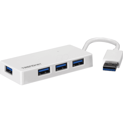 TRENDNET TRN TU3-H4E - Mini hub USB 3.0 de 4 puertos TRENDNET TRN TU3-H4E - Mini hub USB 3.0 de 4 puertos