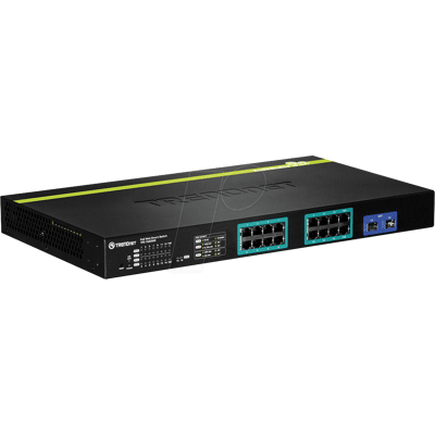 TRENDNET TRN TPE-1620WS - Conmutador, 16 puertos, Gigabit Ethernet, PoE+ TRENDNET TRN TPE-1620WS - Conmutador, 16 puertos, Gigabit Ethernet, PoE+