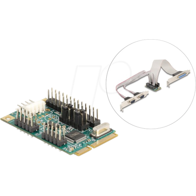 DELOCK 95277 - Mini PCIe I/O PCIe pelny rozmiar 1 x Parallel, 2 x Seriell RS-23 DELOCK 95277 - Mini PCIe I/O PCIe pelny rozmiar 1 x Parallel, 2 x Seriell RS-23
