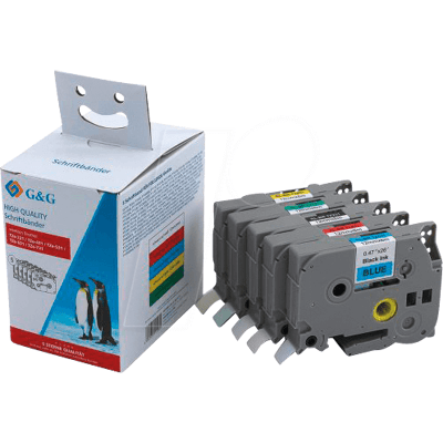 Set de Cintas de Etiqueta G&G - Colores Múltiples - 12 mm 8 m Set de Cintas de Etiqueta G&G - Colores Múltiples - 12 mm 8 m