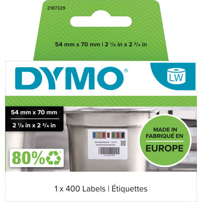 DYMO 2187329 Etiqueta de impresora - Rotación de stock - Etiqueta de impresora DYMO 2187329 Etiqueta de impresora - Rotación de stock - Etiqueta de impresora
