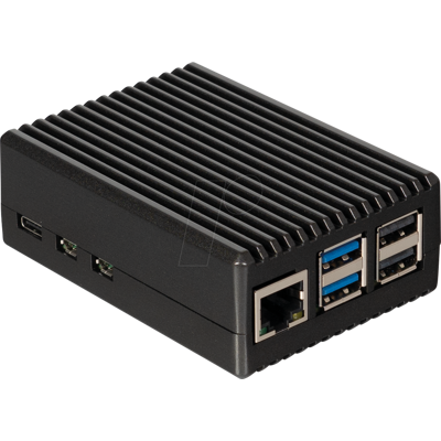 Joy-it RB-AlucaseP5-08 Caja de aluminio para Raspberry Pi 5 - Carcasa Joy-it RB-AlucaseP5-08 Caja de aluminio para Raspberry Pi 5 - Carcasa