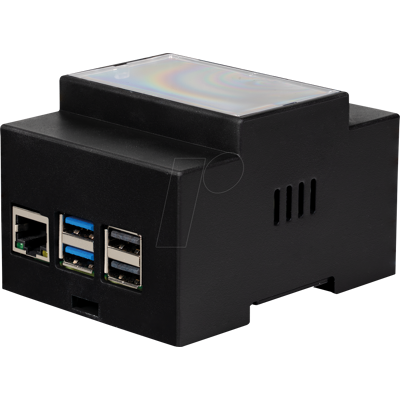 JOY-IT RPI5 CASE DIN2 - Carcasa para Raspberry Pi 5, carril DIN, negro/trans. JOY-IT RPI5 CASE DIN2 - Carcasa para Raspberry Pi 5, carril DIN, negro/trans.