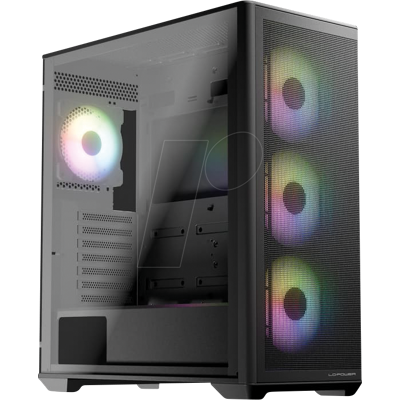 Caja de PC Micro-ATX LC-Power 811B Negra - Diseño Moderno y Ventiladores ARGB Caja de PC Micro-ATX LC-Power 811B Negra - Diseño Moderno y Ventiladores ARGB