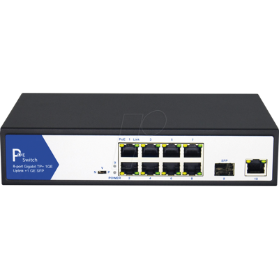 VALUE Switch PoE Gigabit Ethernet - 8 Puertos, 30W, Carcasa metálica VALUE Switch PoE Gigabit Ethernet - 8 Puertos, 30W, Carcasa metálica
