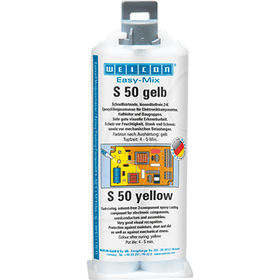 WEICON 10651050 - Masa de relleno, Easy-Mix S, amarillo, 50 ml WEICON 10651050 - Masa de relleno, Easy-Mix S, amarillo, 50 ml