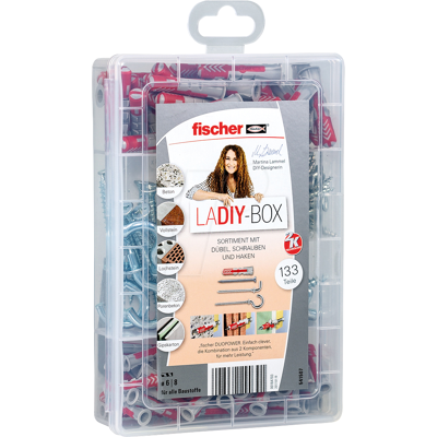 FISCHER BEFESTIGUNGSSYSTEME FD 541507 - Caja Ladiy Duopower + tornillo, 133 piezas FISCHER BEFESTIGUNGSSYSTEME FD 541507 - Caja Ladiy Duopower + tornillo, 133 piezas