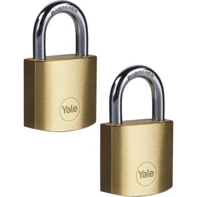 YALE YE Y110B351202 - Candado, latón, 35 mm, 2 piezas YALE YE Y110B351202 - Candado, latón, 35 mm, 2 piezas