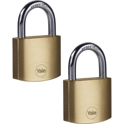 YALE YE Y110B401222 - Candado, latón, 40 mm, 2 piezas YALE YE Y110B401222 - Candado, latón, 40 mm, 2 piezas