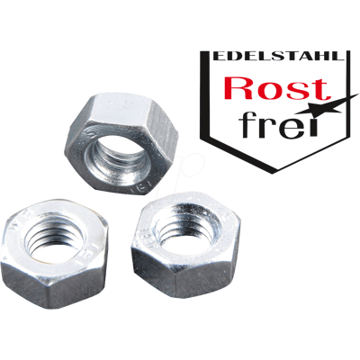 Tuerca hexagonal acero inoxidable A2 M6 - 100 piezas Tuerca hexagonal acero inoxidable A2 M6 - 100 piezas
