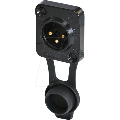 Conector XLR de 3 pines para exteriores Rean RRX3M-Z - Hembra, Brida D Conector XLR de 3 pines para exteriores Rean RRX3M-Z - Hembra, Brida D