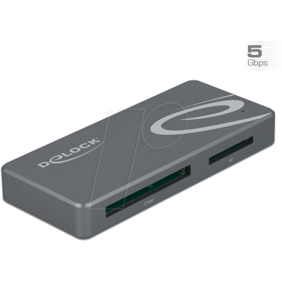 DELOCK 91754 - Lector de tarjetas USB Type-C™ + Hub USB con Type-A y USB DELOCK 91754 - Lector de tarjetas USB Type-C™ + Hub USB con Type-A y USB