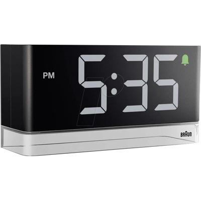 BRAUN BC27BEU - Reloj despertador de cuarzo digital, pantalla led XL, negro BRAUN BC27BEU - Reloj despertador de cuarzo digital, pantalla led XL, negro