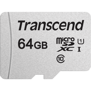 TS64GUSD300S - Tarjeta de memoria microSDXC de 64 GB, Transcend 300S, clase 10 TS64GUSD300S - Tarjeta de memoria microSDXC de 64 GB, Transcend 300S, clase 10