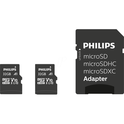 PHILIPS MEDIA PHI FM32MP45D - Tarjeta microSDHC, 32GB Clase 10 incl. Adaptador UHS-I U1 PHILIPS MEDIA PHI FM32MP45D - Tarjeta microSDHC, 32GB Clase 10 incl. Adaptador UHS-I U1