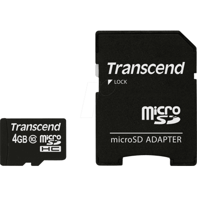 TS4GUSDHC10 - MicroSDHC memory card 4GB, Transcend Class 10 TS4GUSDHC10 - MicroSDHC memory card 4GB, Transcend Class 10