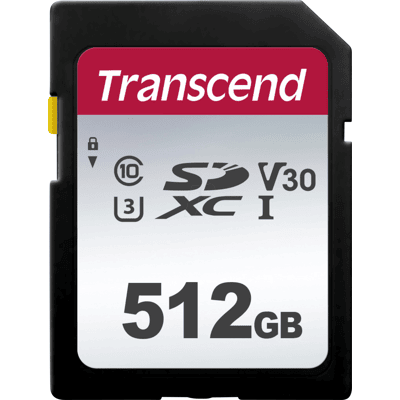 TRANSCEND TS512GSDC300S - TARJETA DE MEMORIA SDXC, 512GB, CLASE 10 UHS-I U3, V30, 300S. TRANSCEND TS512GSDC300S - TARJETA DE MEMORIA SDXC, 512GB, CLASE 10 UHS-I U3, V30, 300S.