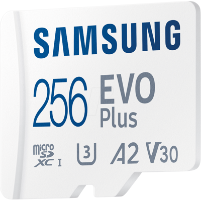 SAMS MB-MC256SA - Tarjeta de memoria microSDXC de 256 GB, Samsung, EVO Plus SAMS MB-MC256SA - Tarjeta de memoria microSDXC de 256 GB, Samsung, EVO Plus