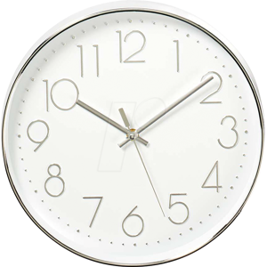 NEDIS N CLWA015PC30SR - Reloj de pared, diámetro: 300 mm, plástico, platea NEDIS N CLWA015PC30SR - Reloj de pared, diámetro: 300 mm, plástico, platea