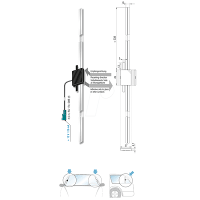 ATTB - 4570.02 - FM DAB DABPlus - Interior glass - Antenna ATTB - 4570.02 - FM DAB DABPlus - Interior glass - Antenna