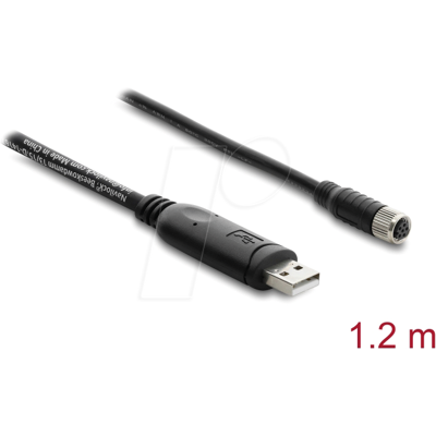 NAVILOCK 61266 - Cable de conexión GNSS, USB 2,0 Tipo-A > enchufe M8, resistente NAVILOCK 61266 - Cable de conexión GNSS, USB 2,0 Tipo-A > enchufe M8, resistente