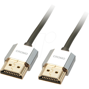LINDY 41671 - Cable HDMI - línea Chromo, Slim, 4K60Hz, 1 m LINDY 41671 - Cable HDMI - línea Chromo, Slim, 4K60Hz, 1 m